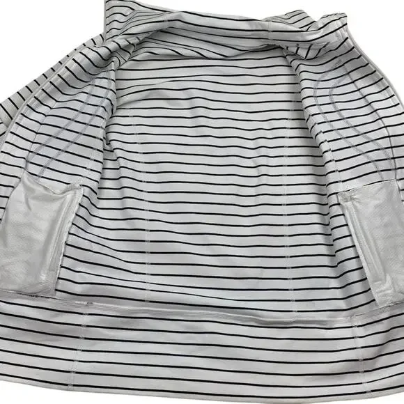 Lululemon In Stride Jacket Quiet Stripe White Deep Indigo / Deep Indigo Size 2 - Picture 5 of 7